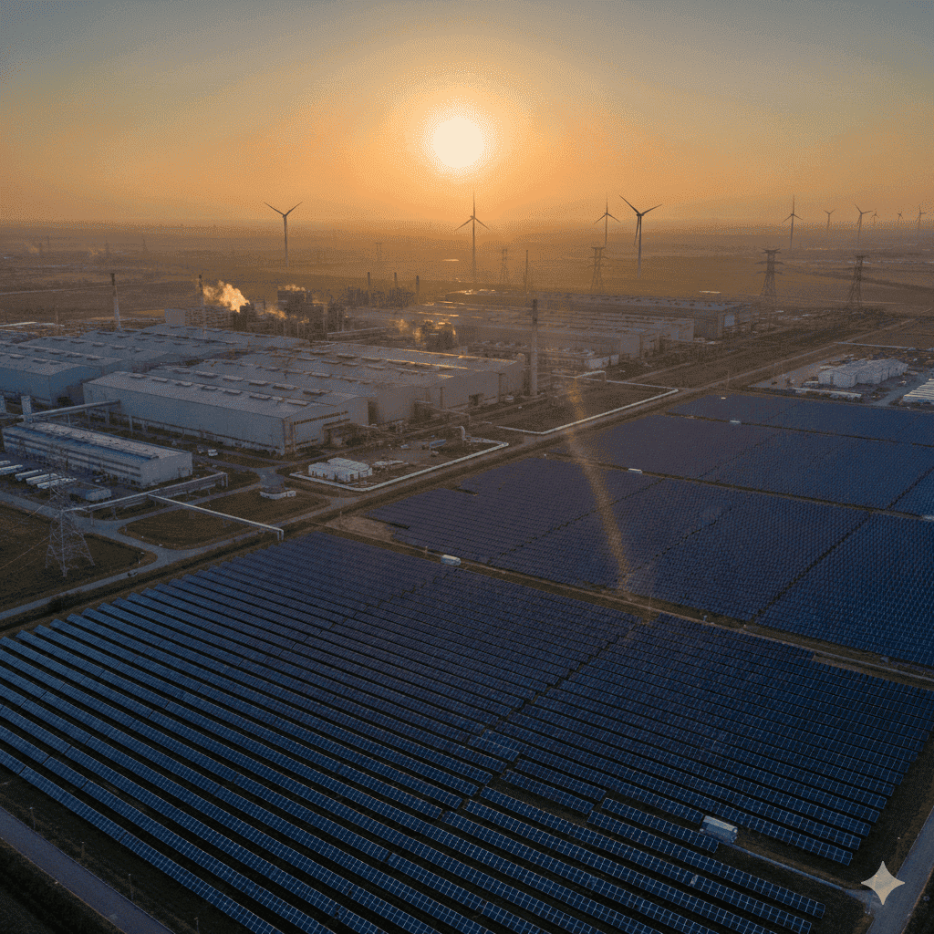 100kW industrial solar power plant at factory in Panki Industrial Area Kanpur