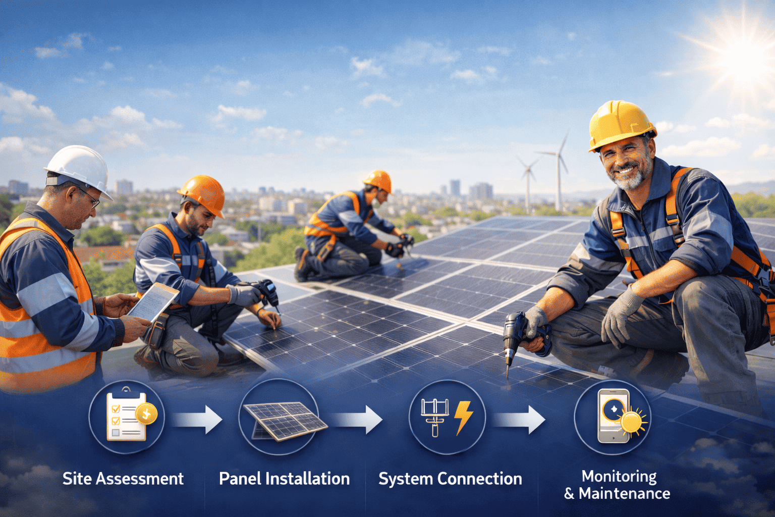 Step by step rooftop solar installation process in Kanpur Uttar Pradesh